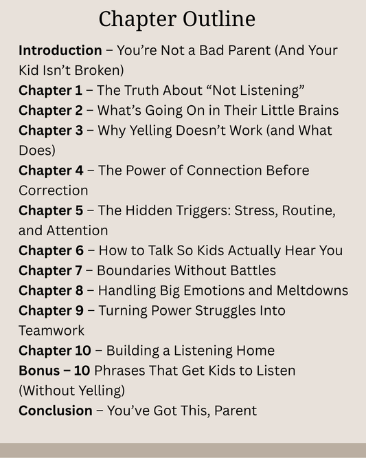 From Chaos to Cooperation: A Parent Guide to Raising Kids to Listen -Book