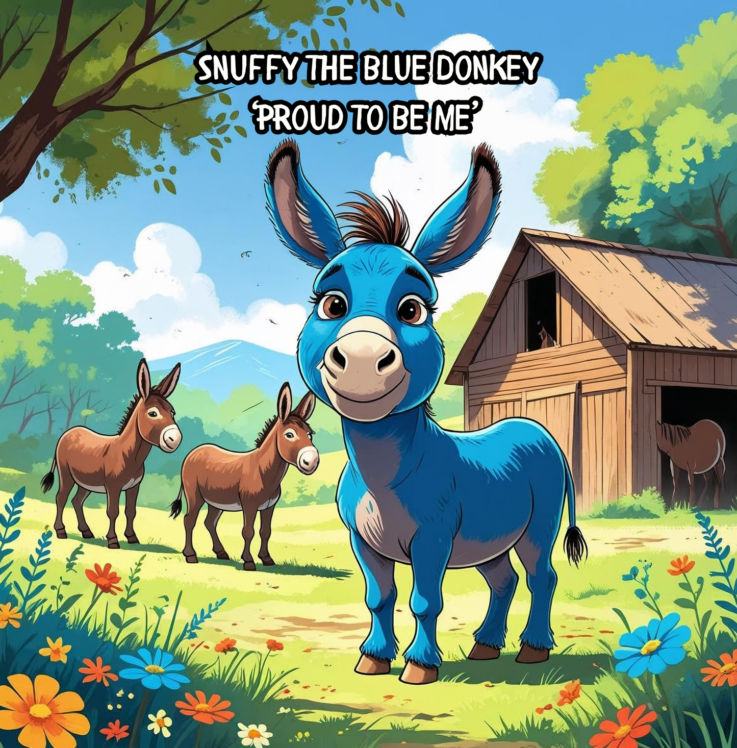 Snuffy the Blue Donkey 'PROUD TO BE ME'