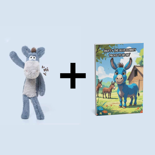 Snuffy the Donkey + Snuffy the blue Donkey 'PROUD TO BE ME' Book