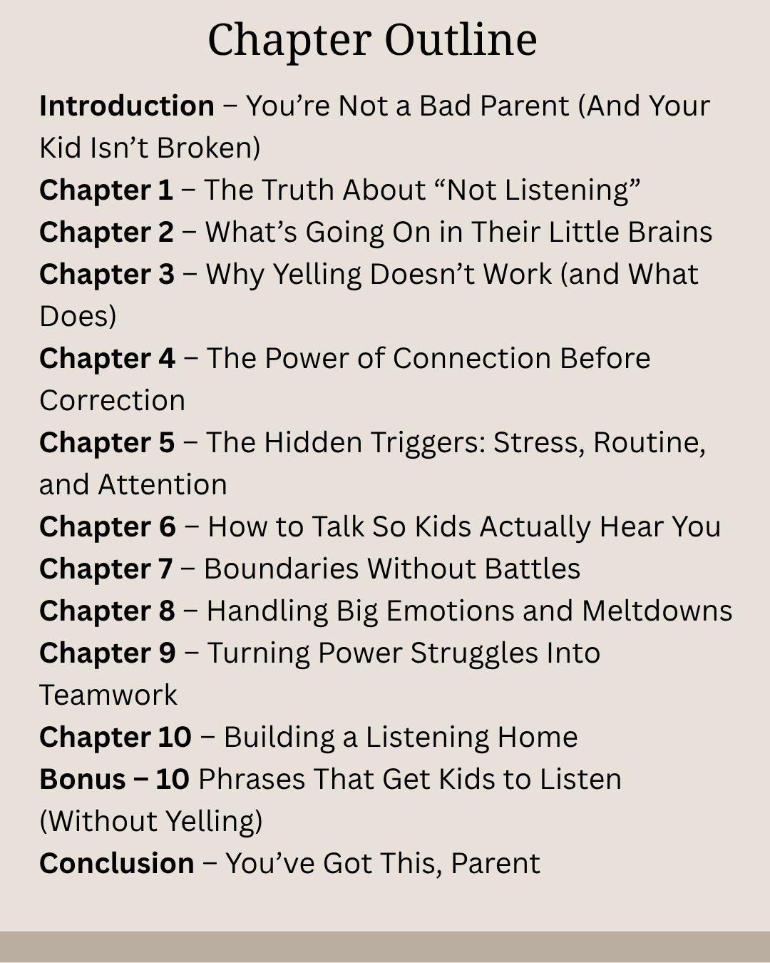 From Chaos to Cooperation: A Parent Guide to Raising Kids to Listen -Book