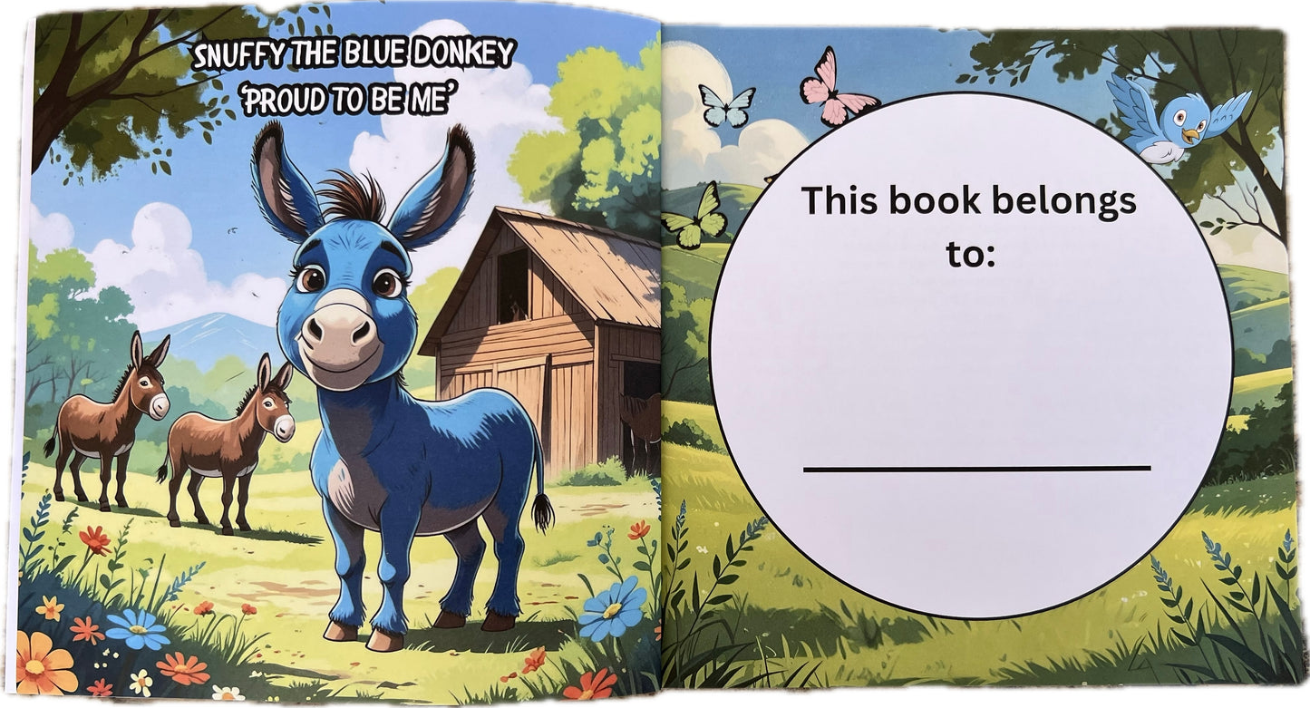 Snuffy the Blue Donkey 'PROUD TO BE ME'