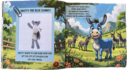 Snuffy the Blue Donkey 'PROUD TO BE ME'