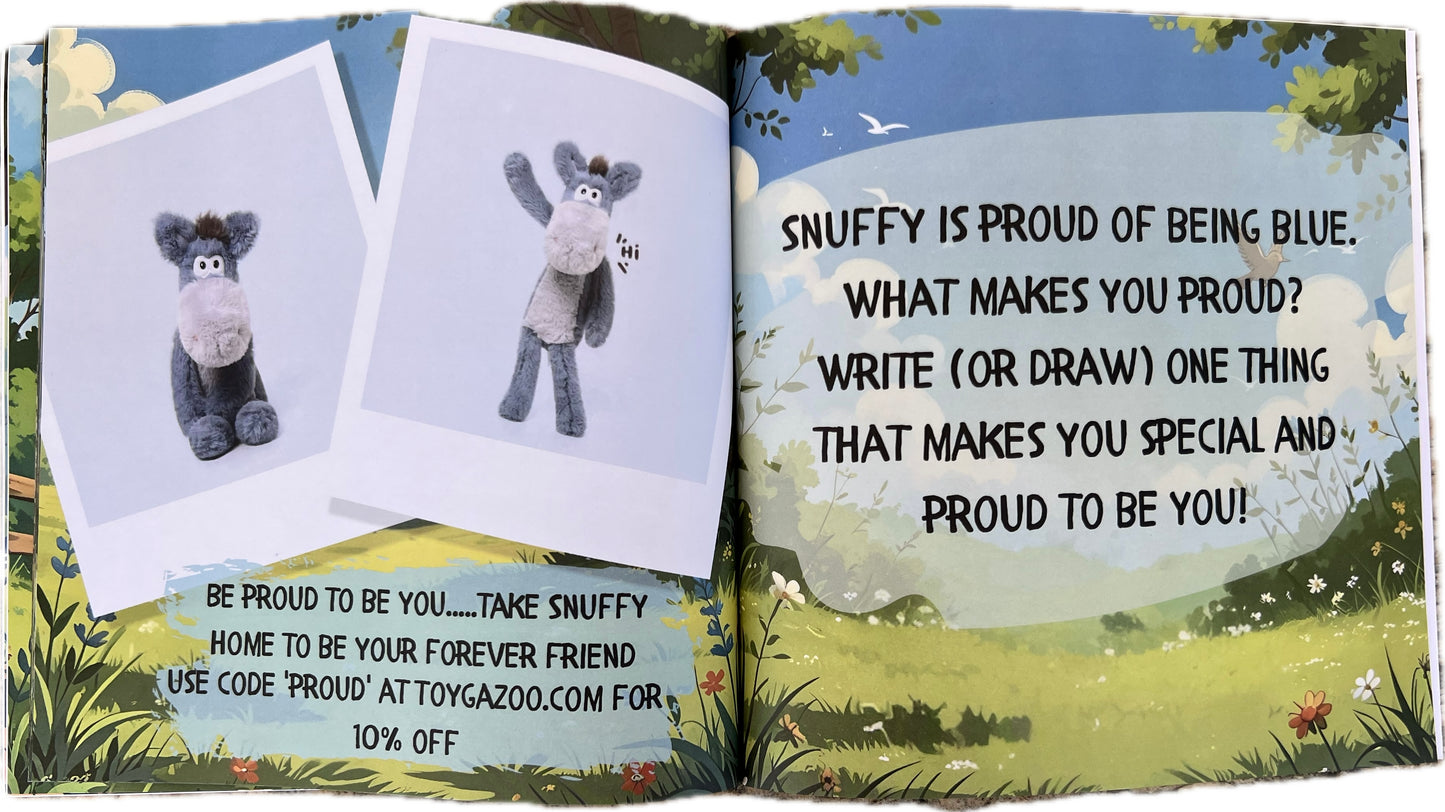 Snuffy the Blue Donkey 'PROUD TO BE ME'