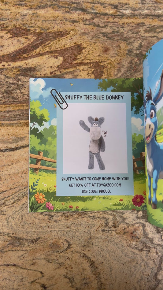 Snuffy the Blue Donkey 'PROUD TO BE ME'